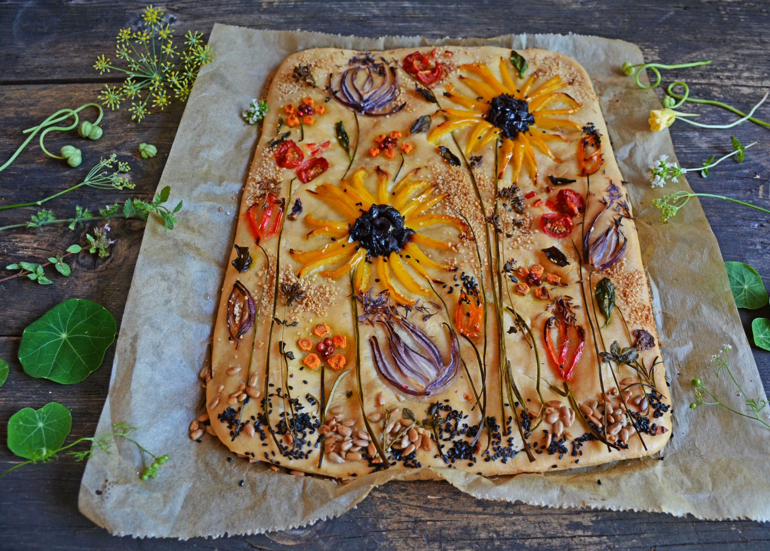 Garden Focaccia – Violet´s